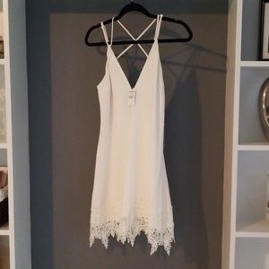 Express white mini dress size 0 new with tags